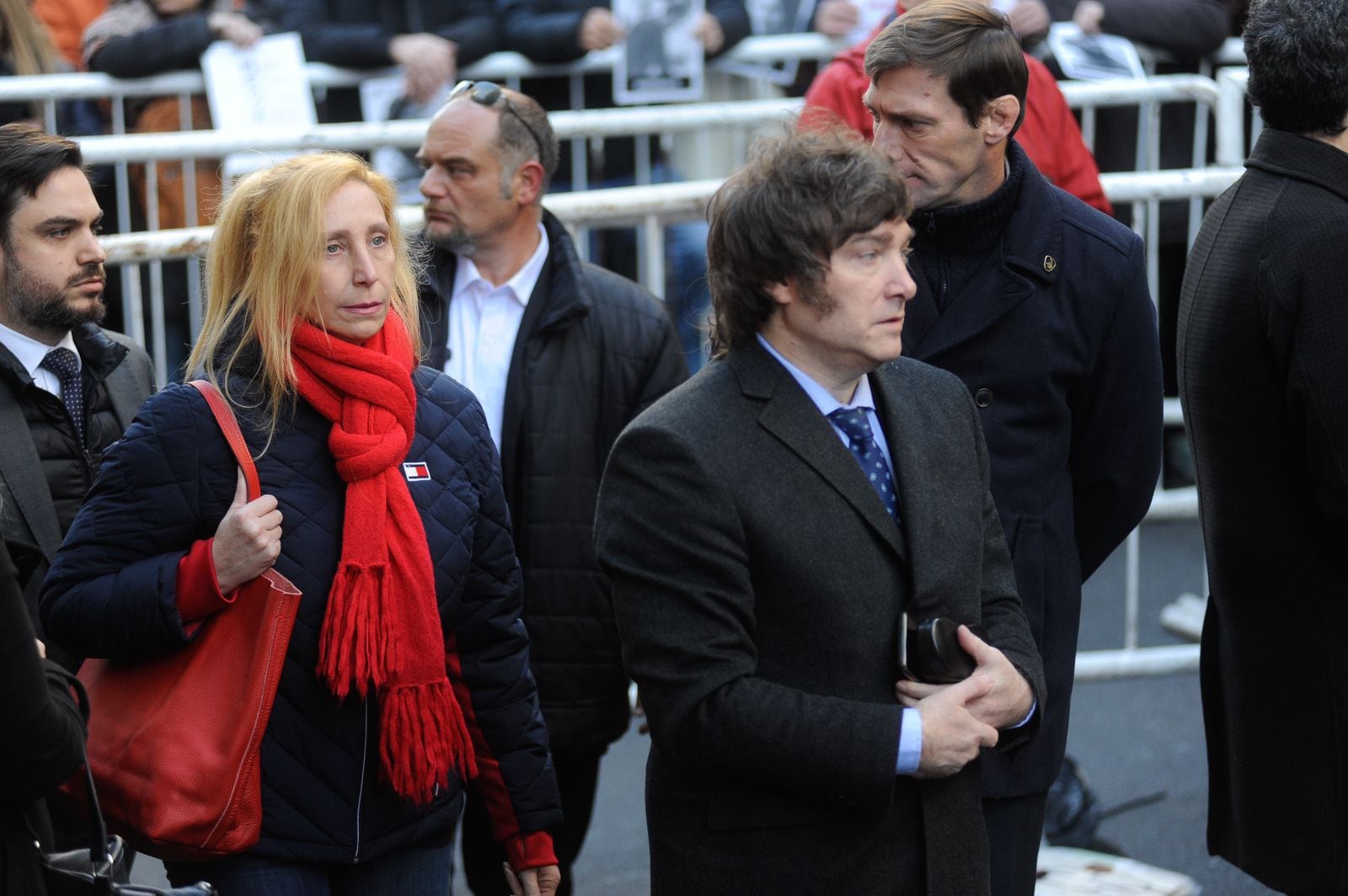 El precandidato presidencial, Javier Milei, en el acto de la AMIA. / Federico López Claro