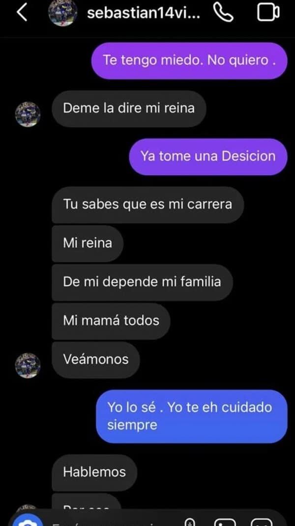 Chat de Villa y su ex que lo complican más.