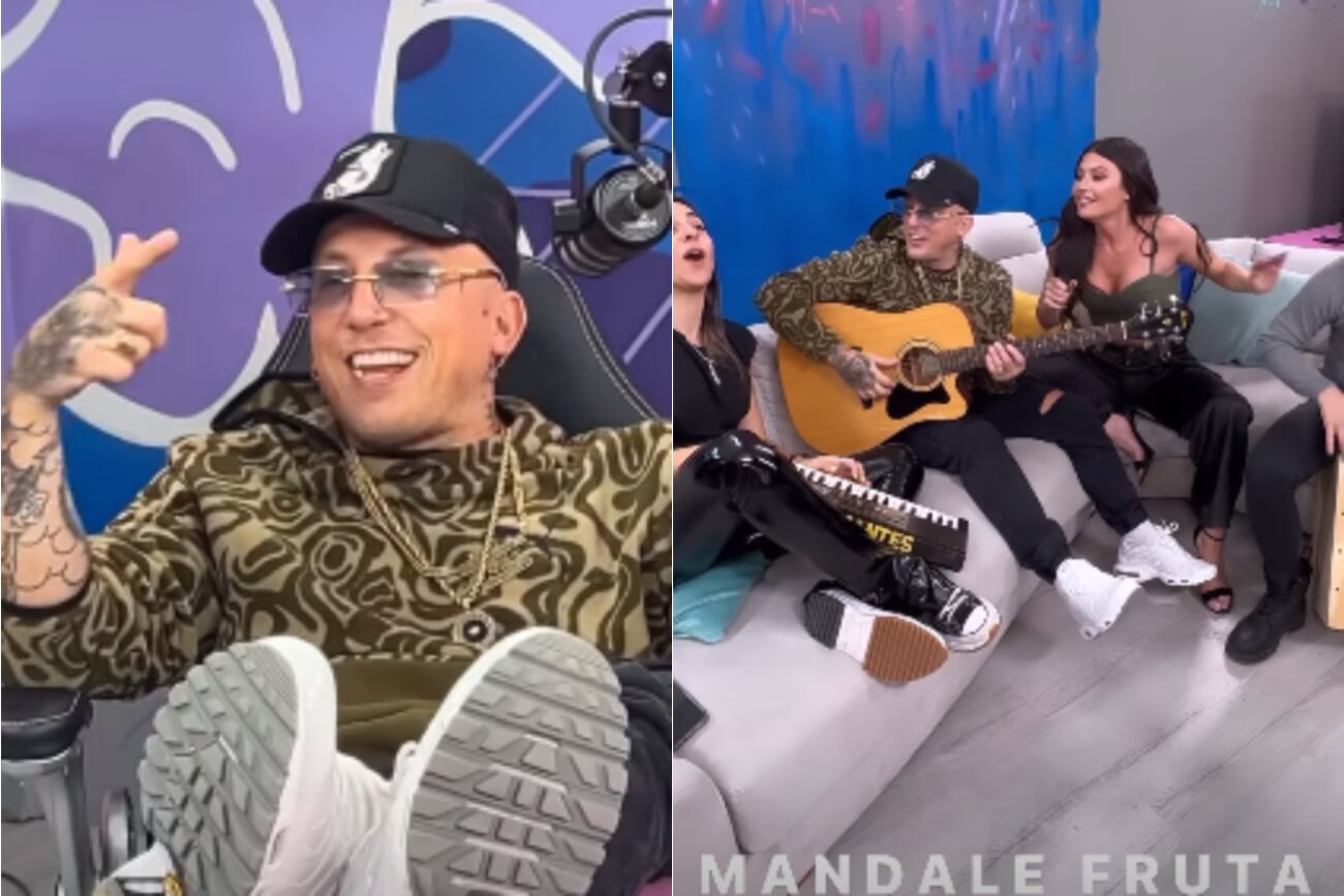 El Polaco y Jujuy Jiménez en "Mandale Fruta". (Captura)