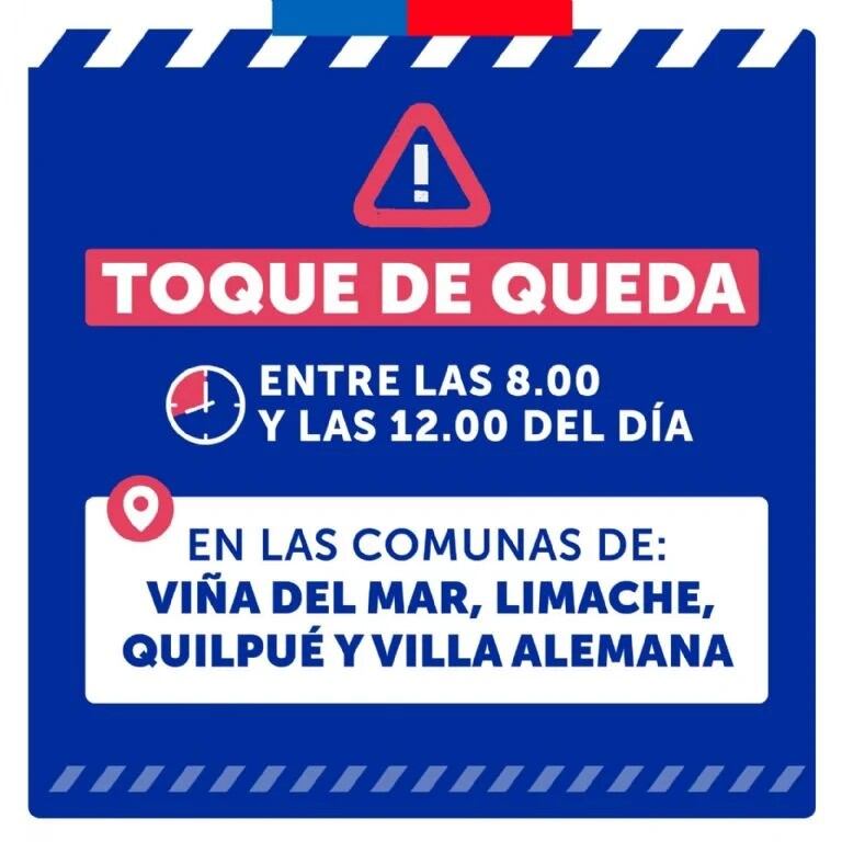 Toque de queda en Viña del Mar