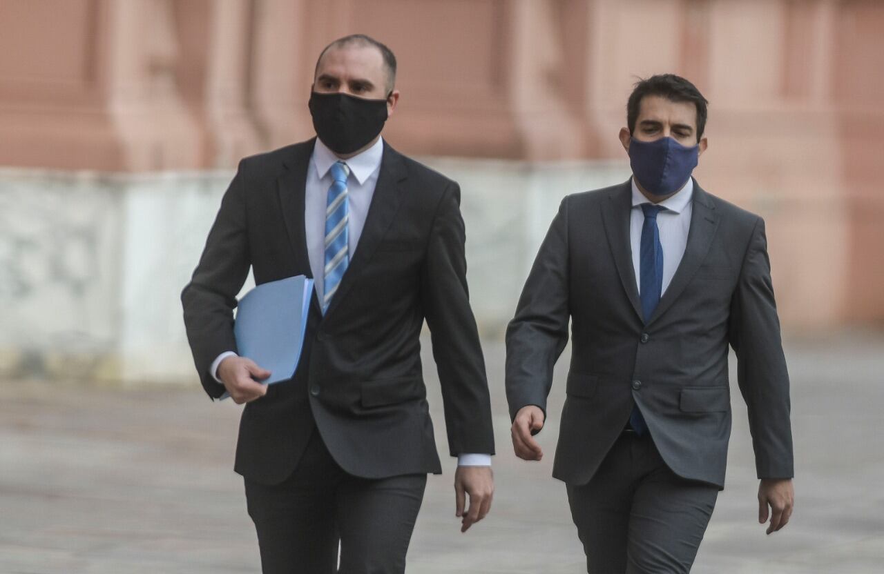 Martín Guzmán, ministro de Economía, llegó a Casa Rosada para dar detalles del cierre de acuerdos de negociación de la deuda argentina. 