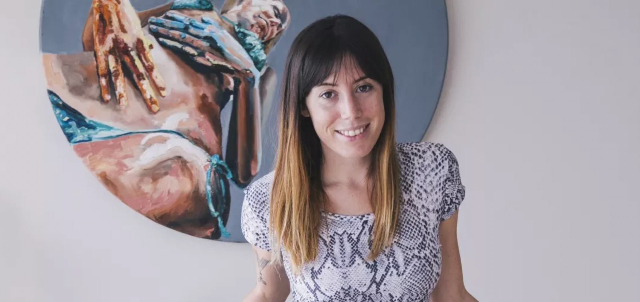 Sofia también presentaba muestras de arte.