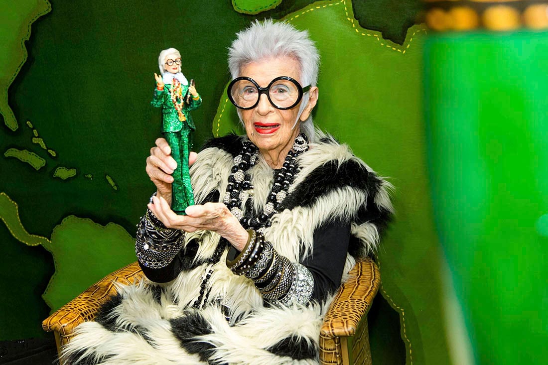 Tecno Iris Apfel en el día de su cumpleaños