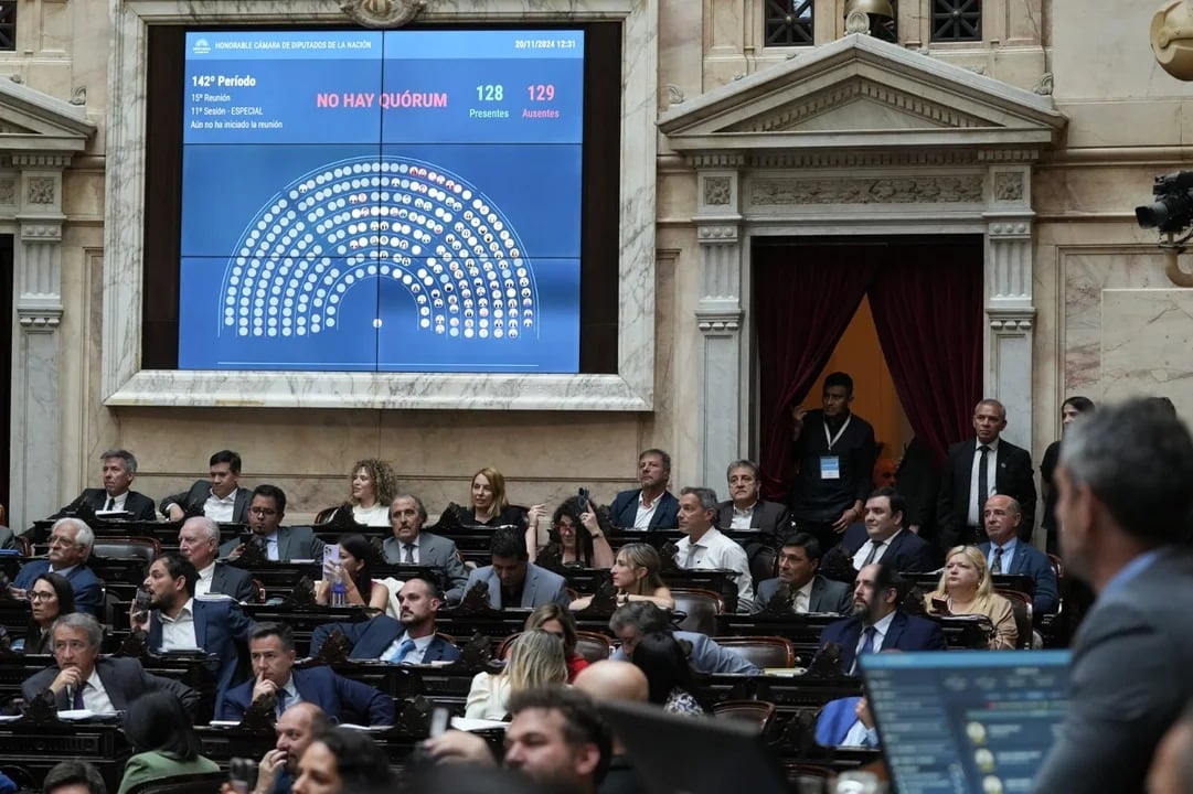 Diputados opositores no lograron el quórum.