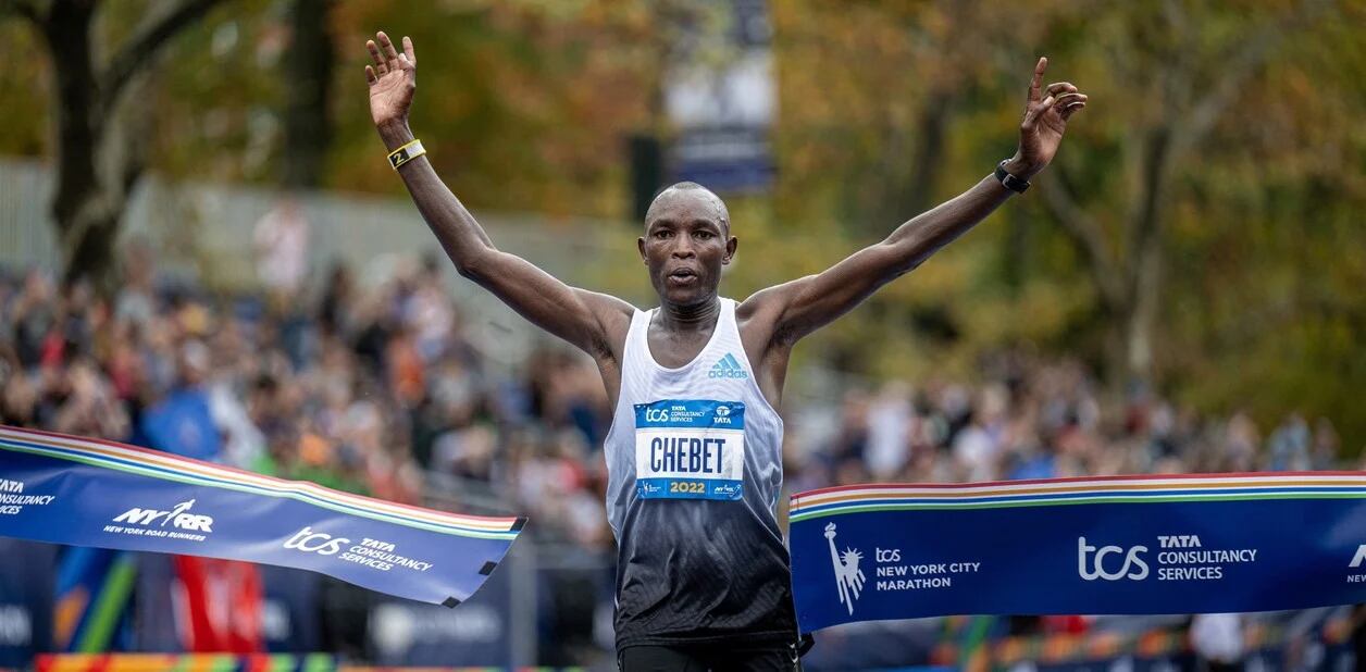 Chebet, de 34 años, se coronó en la competición de Nueva York. Foto: USA TODAY Sports.