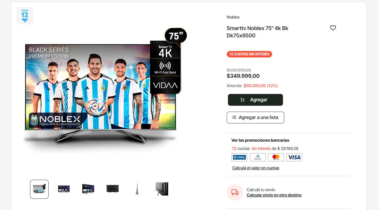 TV 75 pulgadas, oferta disponible por CyberMonday (2022)