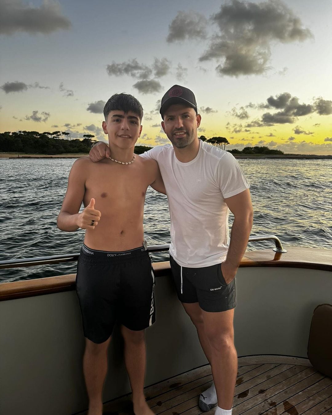 Benjamín Agüero, el hijo del Kun Agüero y de Gianinna Maradona. Gentileza Instagram.