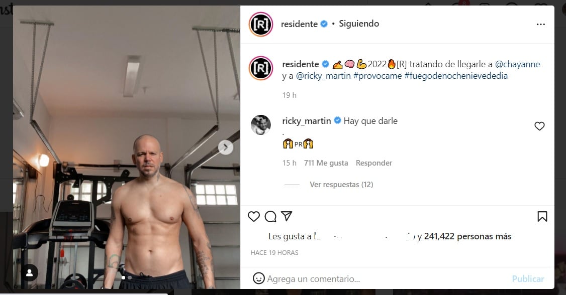 René Pérez mostró los cambios físicos para parecerse a Ricky Martin.