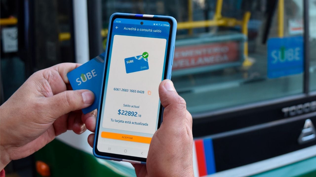 La App SUBE permite cargar, validar y utilizar la tarjeta, todo desde el celular.