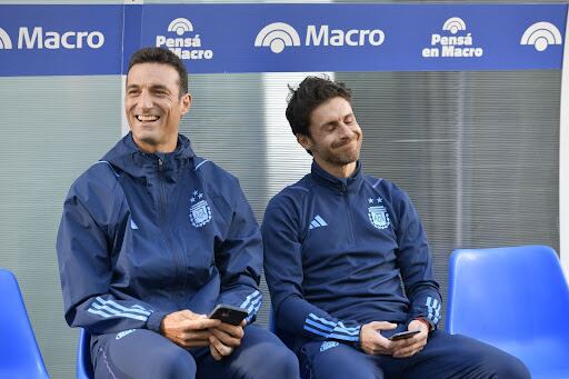 Lionel Scaloni y Pablo Aimar.