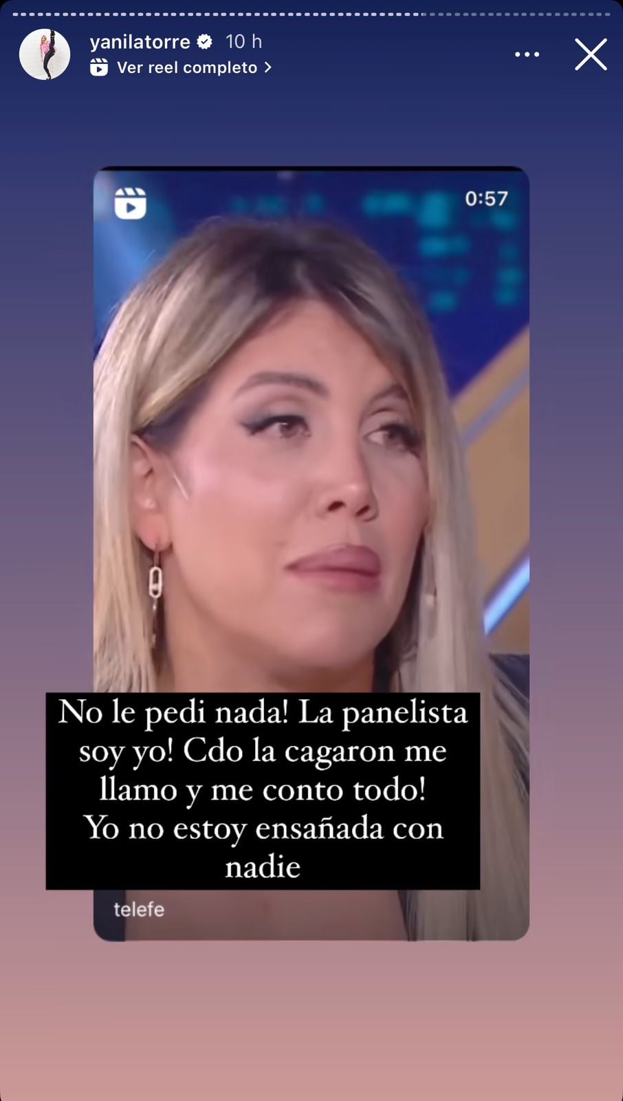 El descargo de Yanina Latorre tras las declaraciones de Wanda Nara en el living de Susana Giménez (Captura de pantalla)