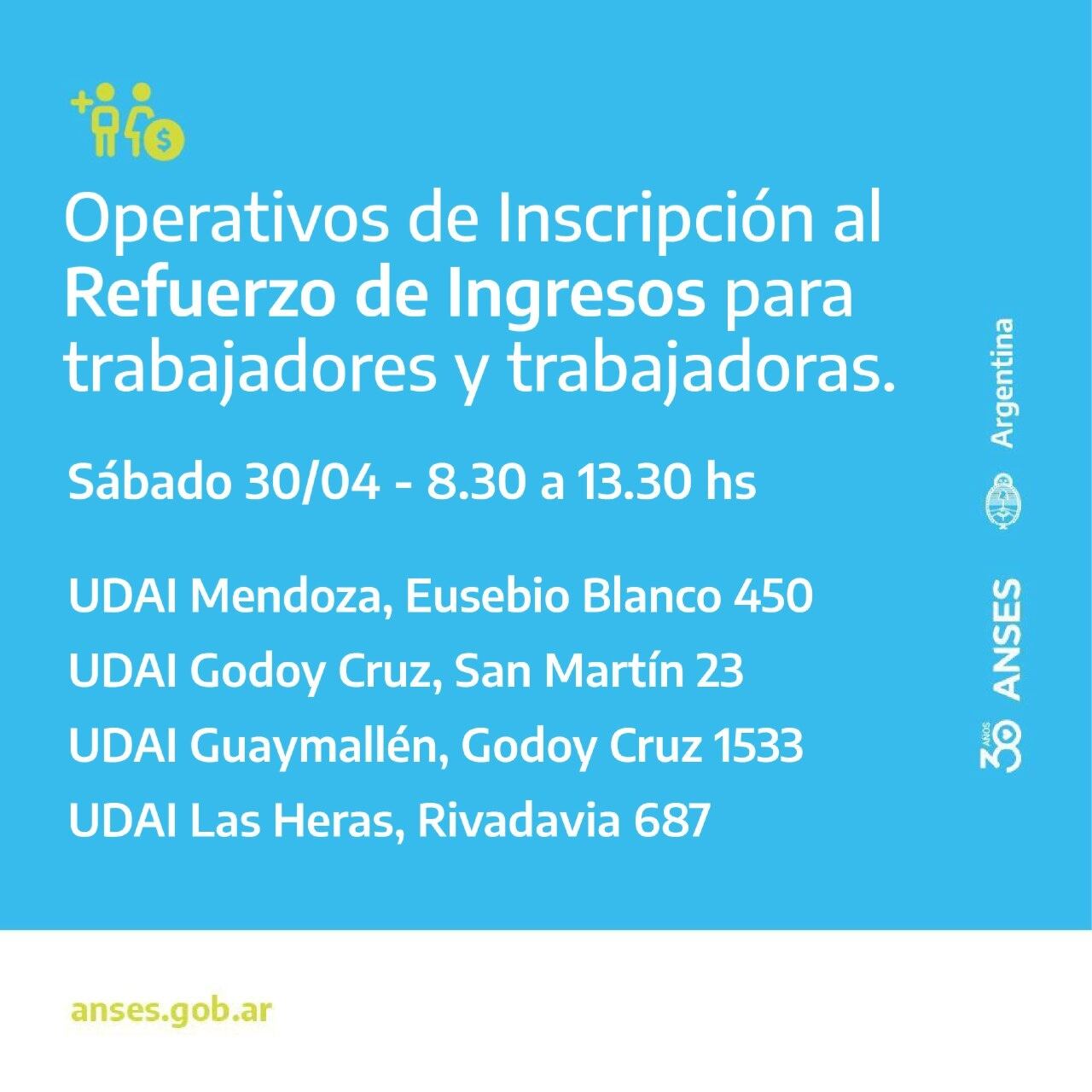 Operativos de Inscripción al Refuerzo de Ingresos (Mendoza)