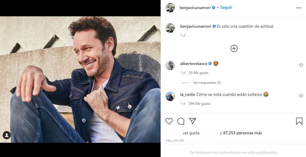 El posteo del actor en Instagram.