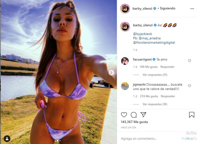 Barby Silenzi en redes