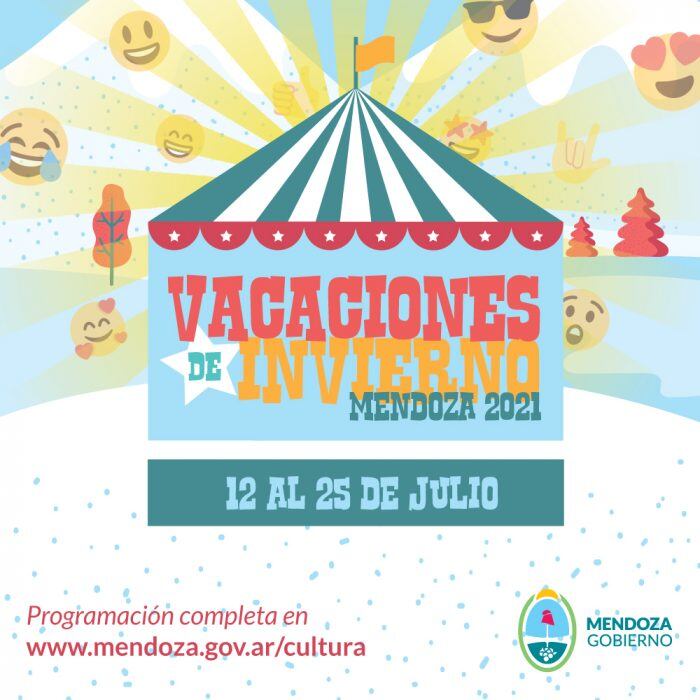 El Gobierno de Mendoza ya lanzó la programación cultural y artística para las vacaciones de invierno 2021 en Mendoza.