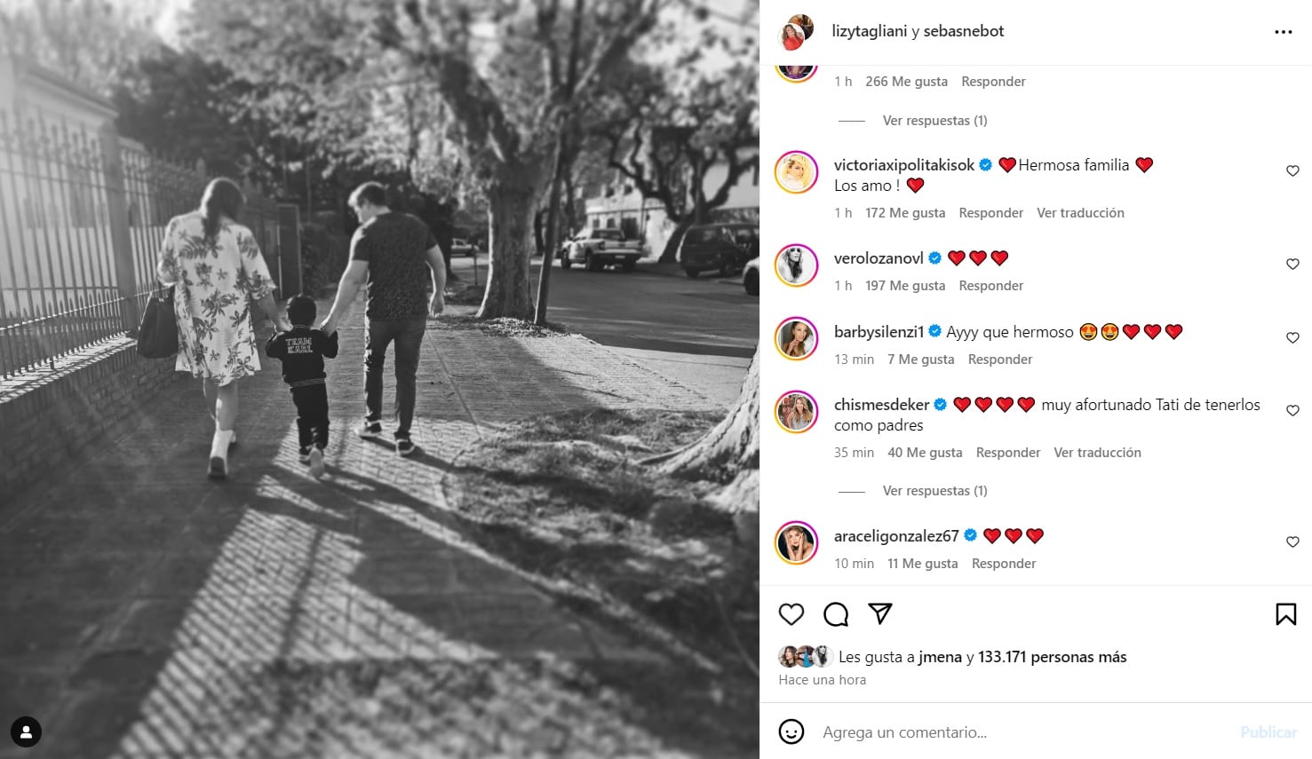 Lizy Tagliani y Sebastián Nebot celebraron los 4 años de su hijo, Tati.