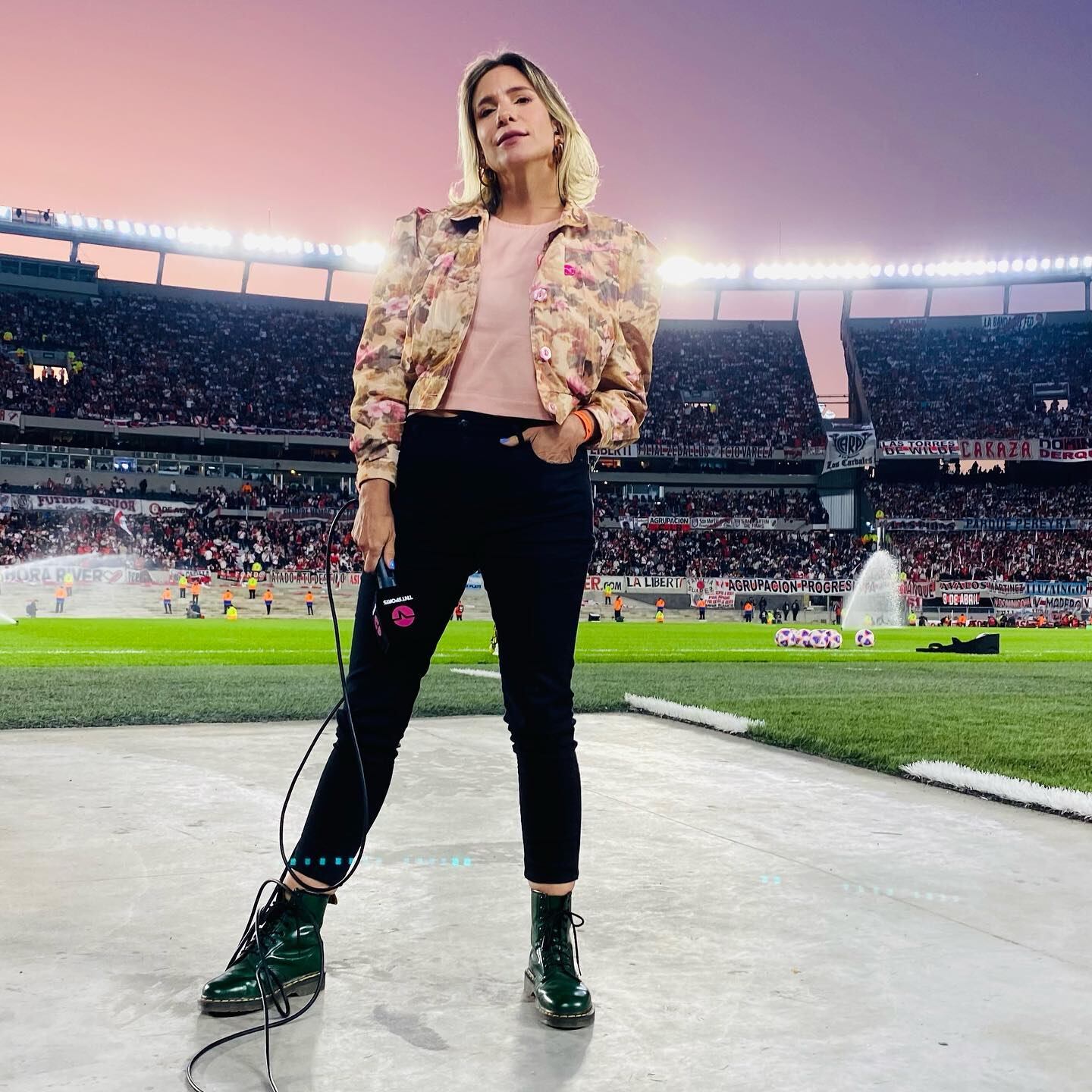 Ángela Lerena en el Monumental