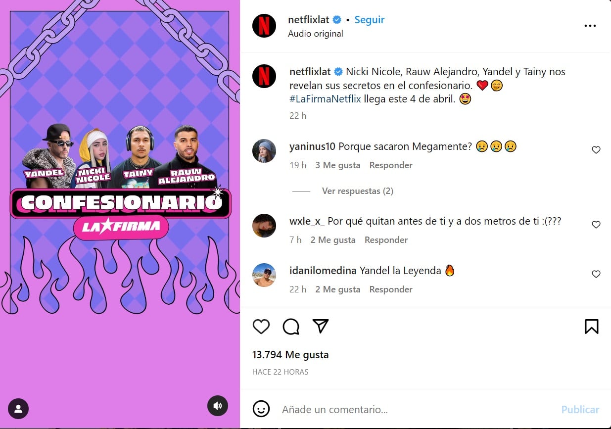 El reality fue promocionado a través de redes sociales. Foto: Captura de Instagram.