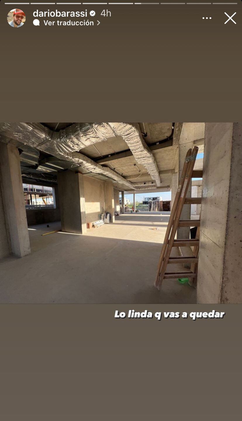 Darío Barassi mostró un adelanto de la casa que construye.