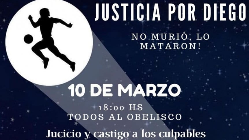 Los fanáticos pedirán Justicia por el astro del fútbol