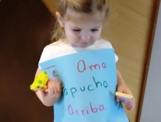 El tierno mensaje de la hija de Insaurralde.