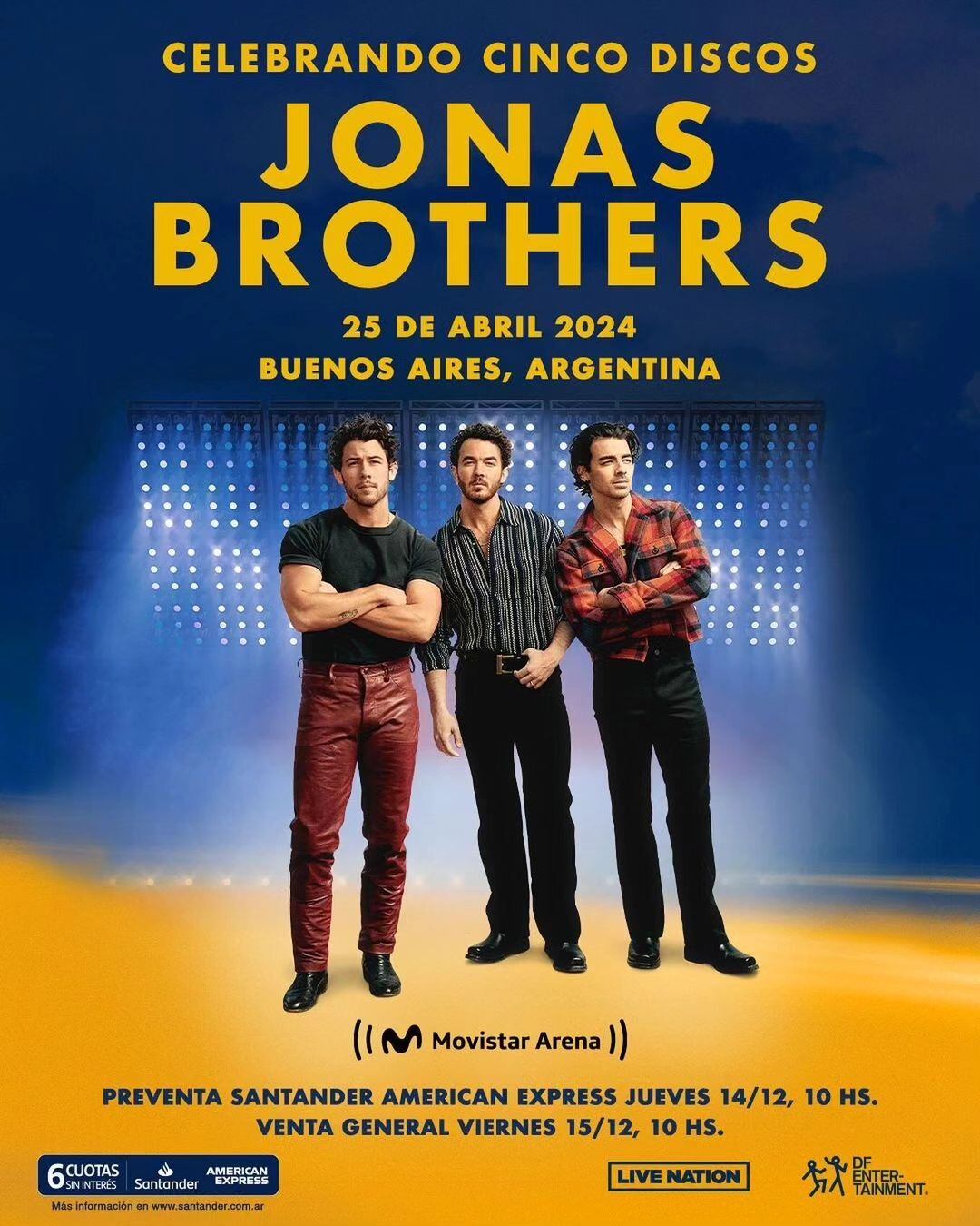 Vuelven los Jonas Brothers a Buenos Aires. / Instagram