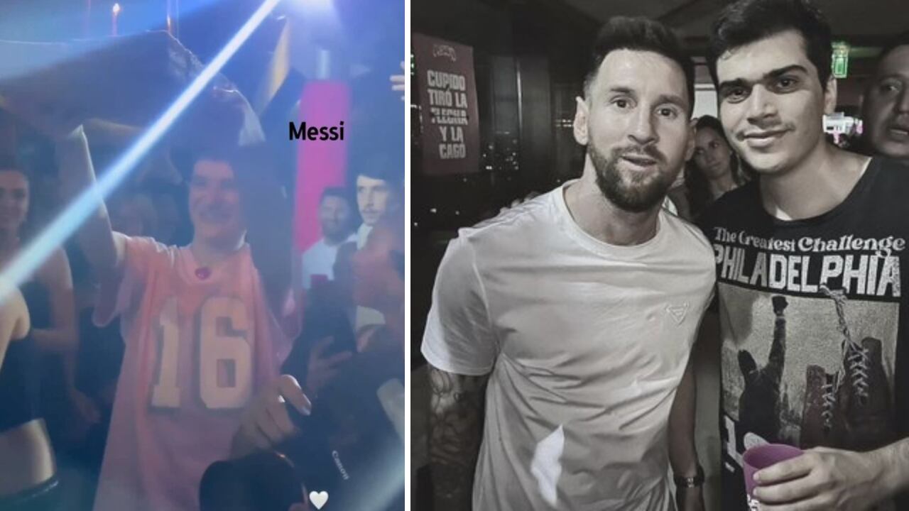 Messi en el cumpleaños de Tini Stoessel. Foto: Twitter/@TINIData