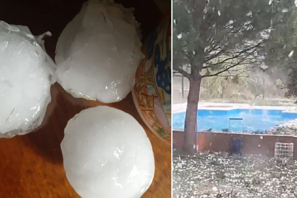 Tormenta con granizo en San Rafael (Gentileza)