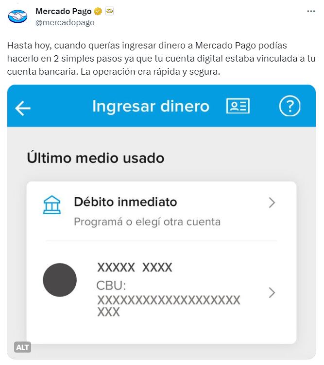 Mercado Pago apuntó contra una normativa de BCRA - X Mercado Pago