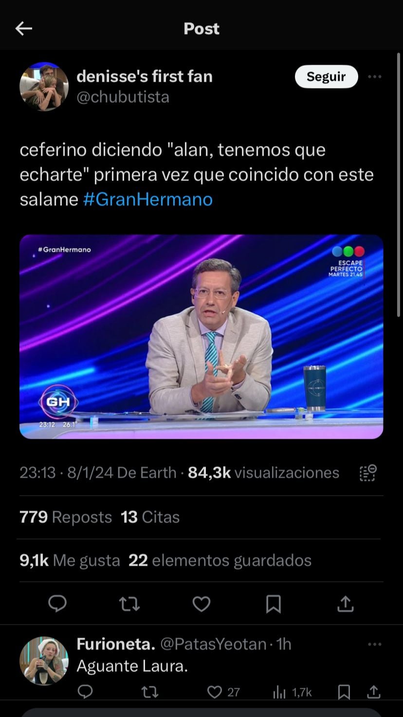 Alan, el blanco de memes por elegir a Manzana para una noche romántica en Gran Hermano. Captura de pantalla.