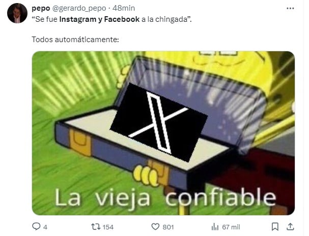 Memes en X por la caída de Facebook e Instagram