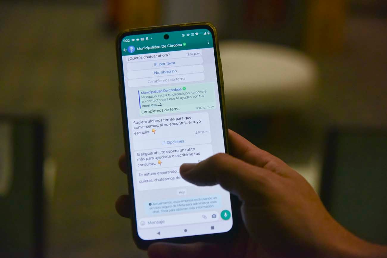 Whatsapp Municipalidad de Córdoba (Facundo Luque / La Voz)