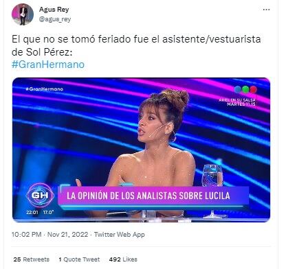 Sol Pérez enamoró con su último look para El Debate de Gran Hermano