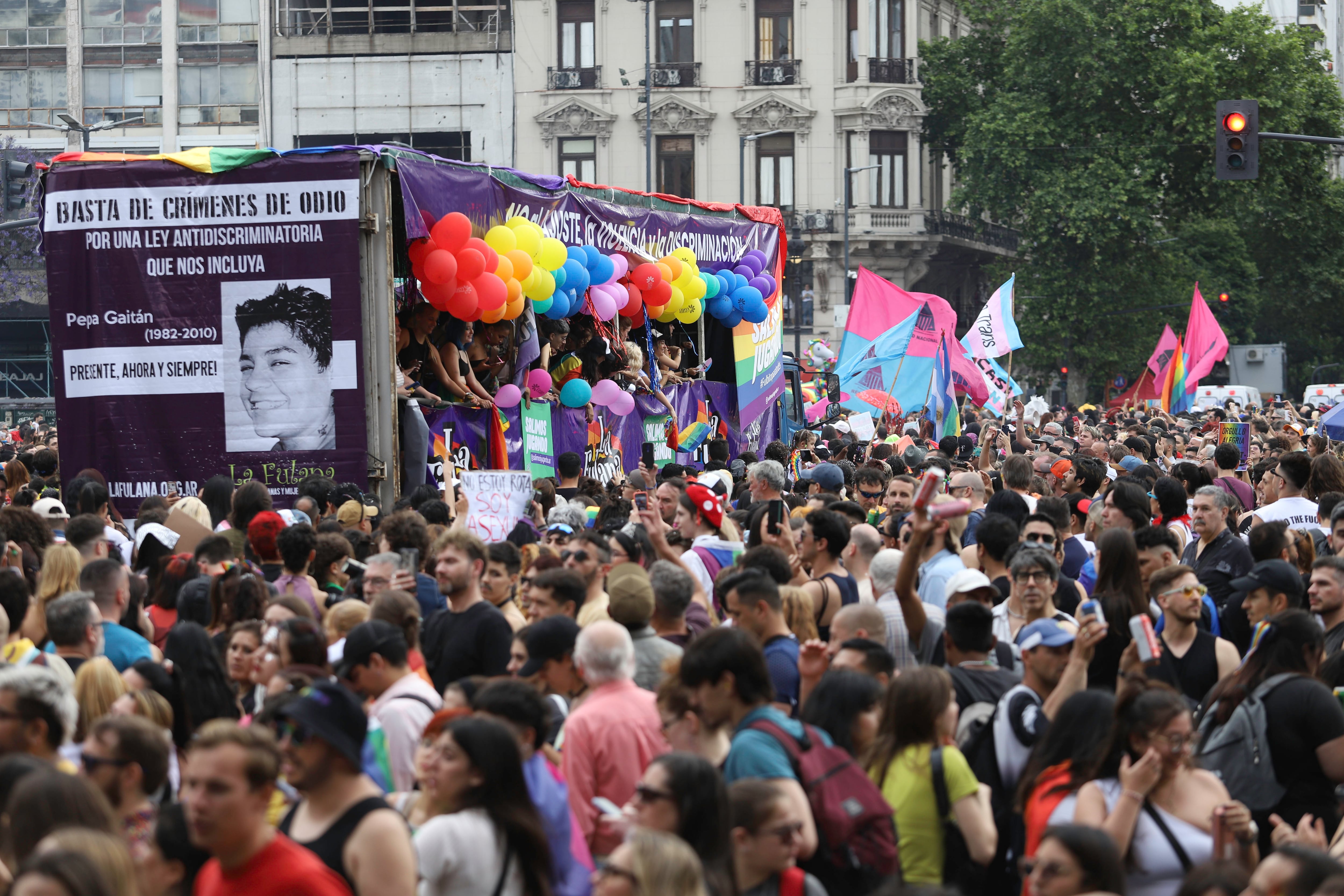 La Ciudad de Buenos Aires es este sábado el  escenario, de la 33° Marcha del Orgullo LGBTIQ+. FOTO: MARIANO SANCHEZ NA