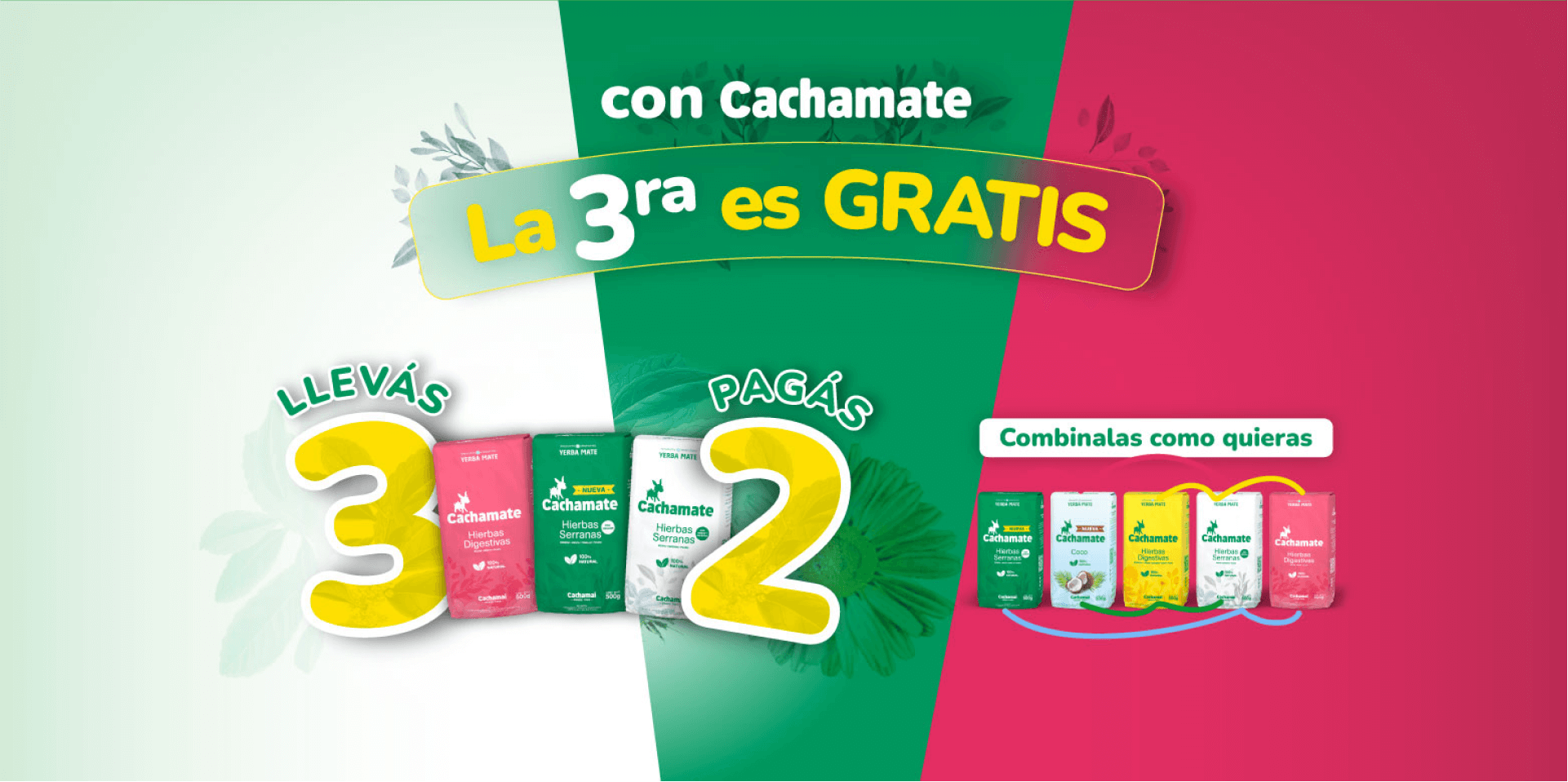 La promo se trata de un 3X2 en paquetes de llerva de cuakquier variedad en los supermercados Oscar David, Jumbo, Vea y Átomo. 