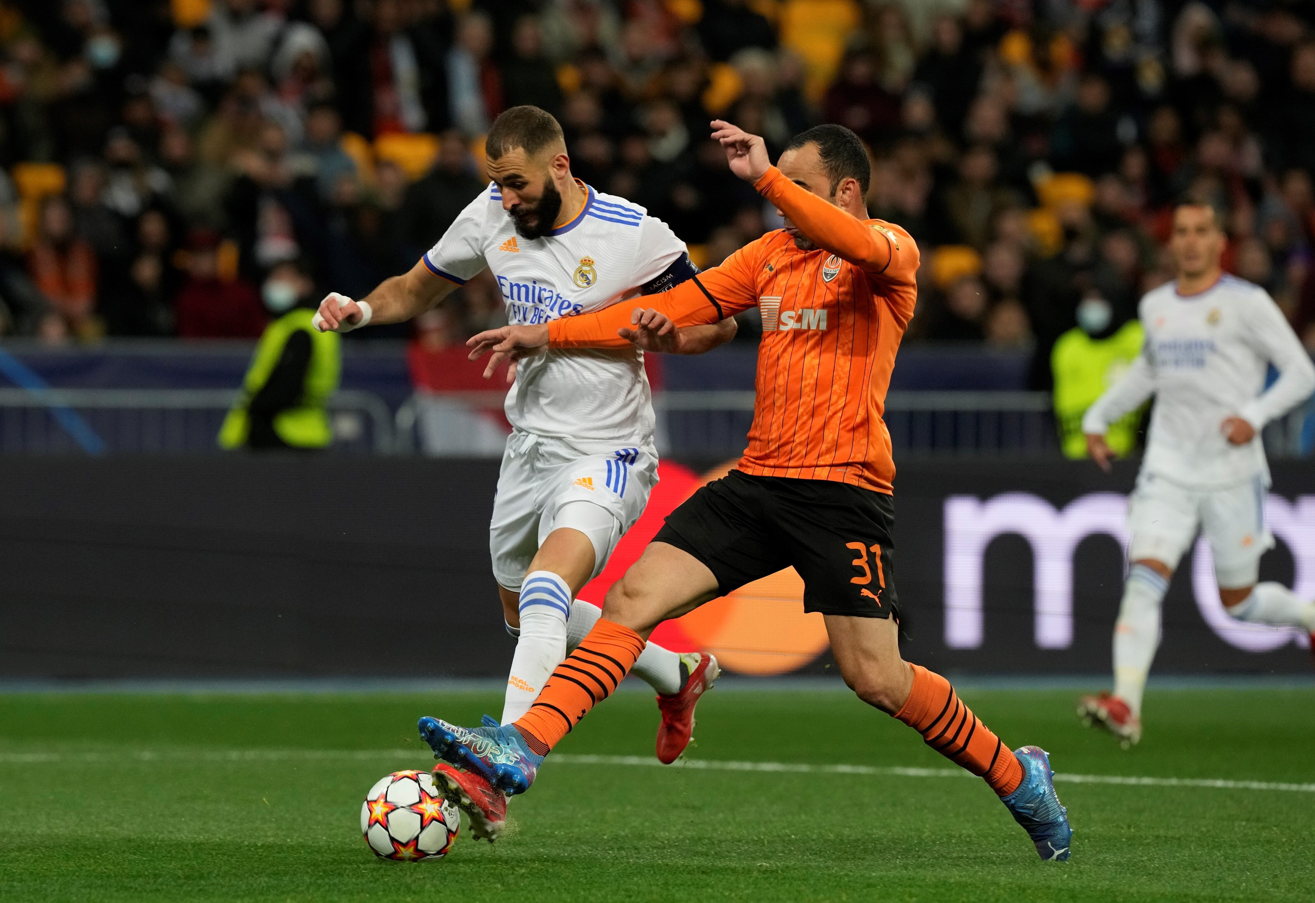 La Casa Blanca goleó 5-0 al Shakhtar Donetsk y alcanzó al FC Sheriff en el tabla de posiciones / AP.