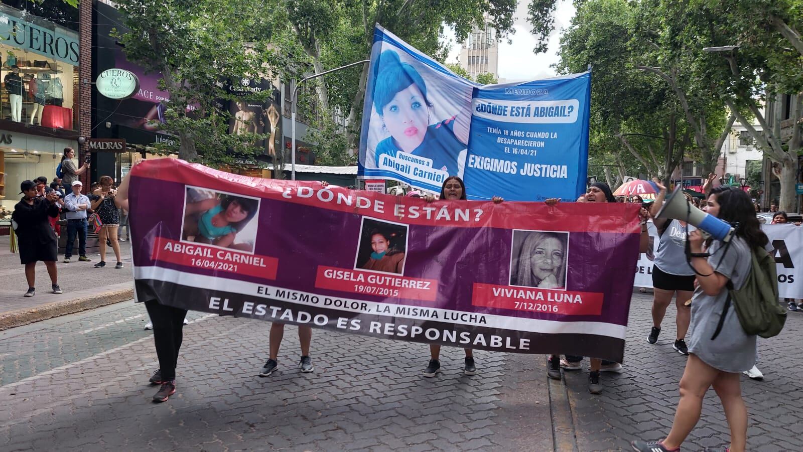 Cientos de mujeres marcharon en Mendoza por el Día de Lucha contra la Violencia de Género.