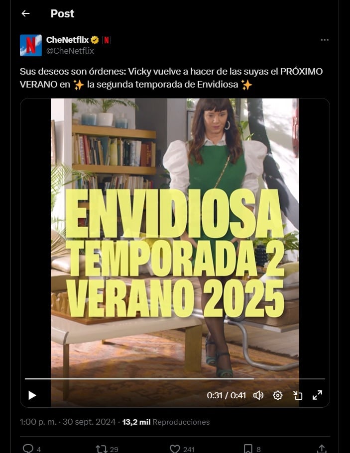 Confirman la segunda temporada de “Envidiosa”.