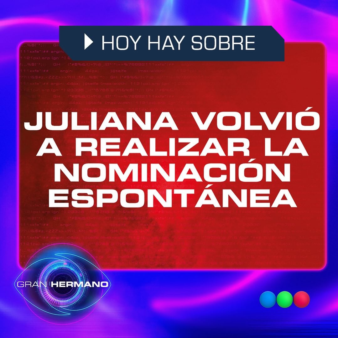 Juliana "Furia" volvió a realizar la nominación espontánea