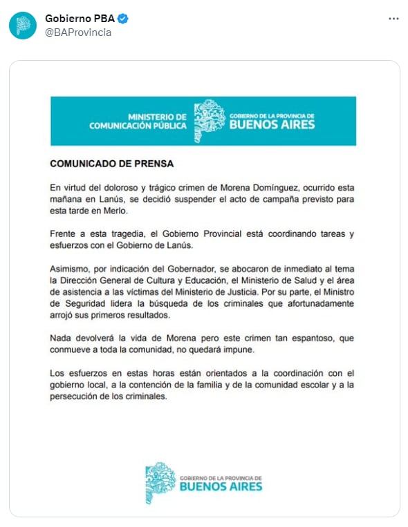 Unión por la Patria y Juntos por el Cambio suspendieron actos - Twitter