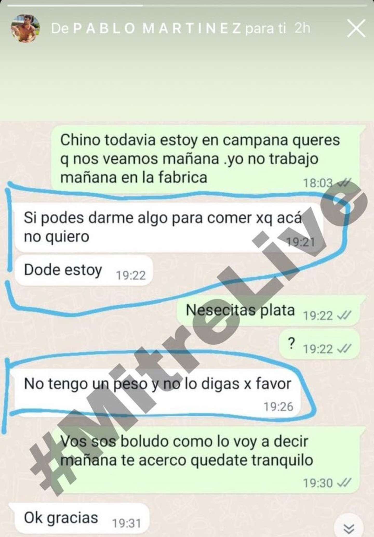 Juan Etchegoyen replicó la conversación de Gustavo Martínez y su sobrino, Pablo.