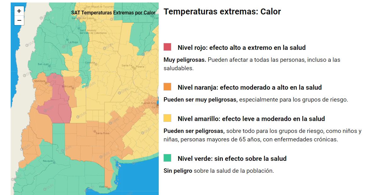 Dos ciudades de Mendoza estuvieron entre los 10 lugares calurosos del país - SMN