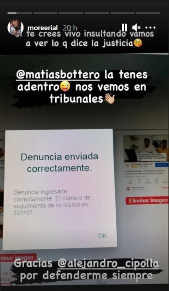 El youtuber Matías Bottero redobla la apuesta y vuelve a disparar contra More Rial y Cinthia Fernández