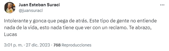 Periodista de Mendoza y de medios nacionales se solidarizaron con Lucas Jerez - X