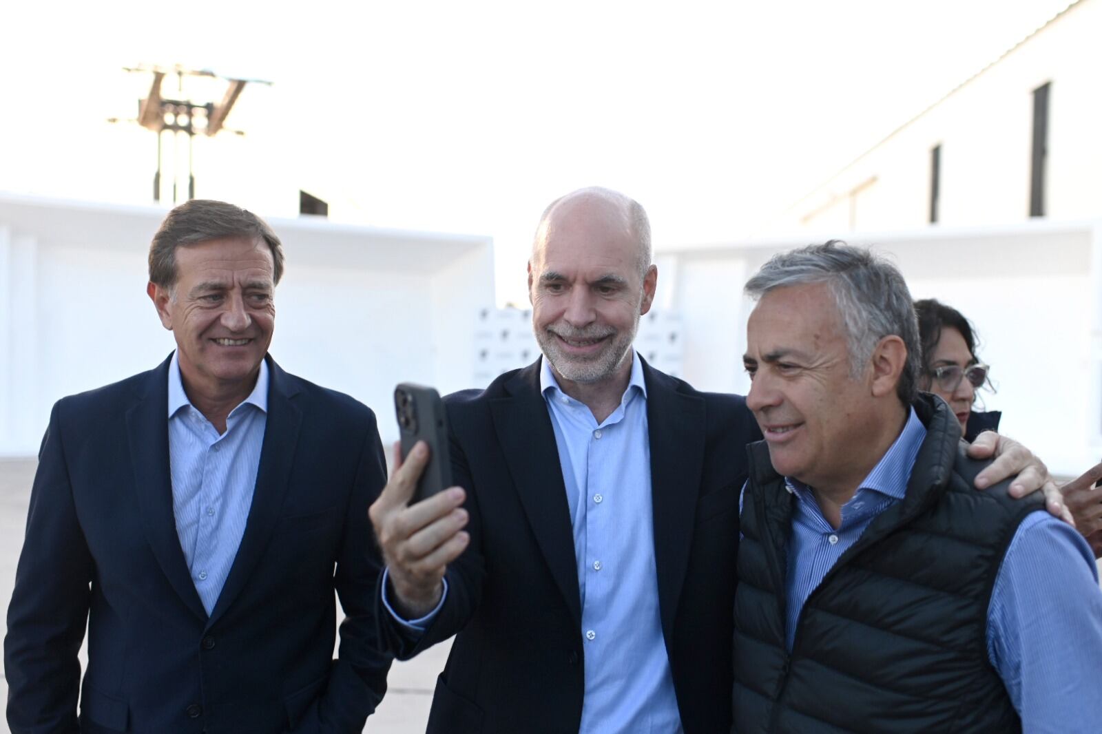 Rodolfo Suárez, Horacio Rodríguez Larreta y Alfredo Cornejo estuvieron presentes en Las Heras.