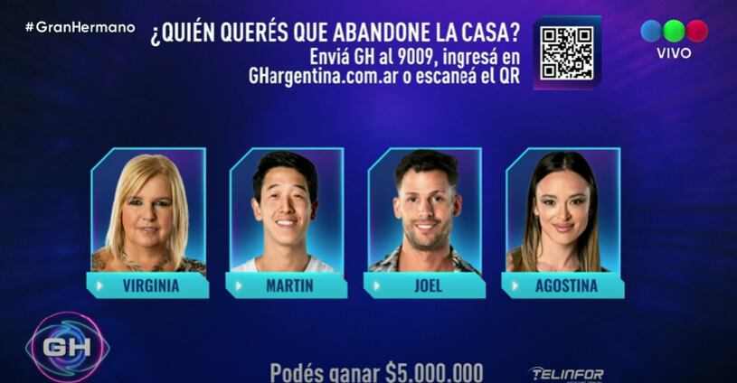 Así quedó la placa final en Gran Hermano