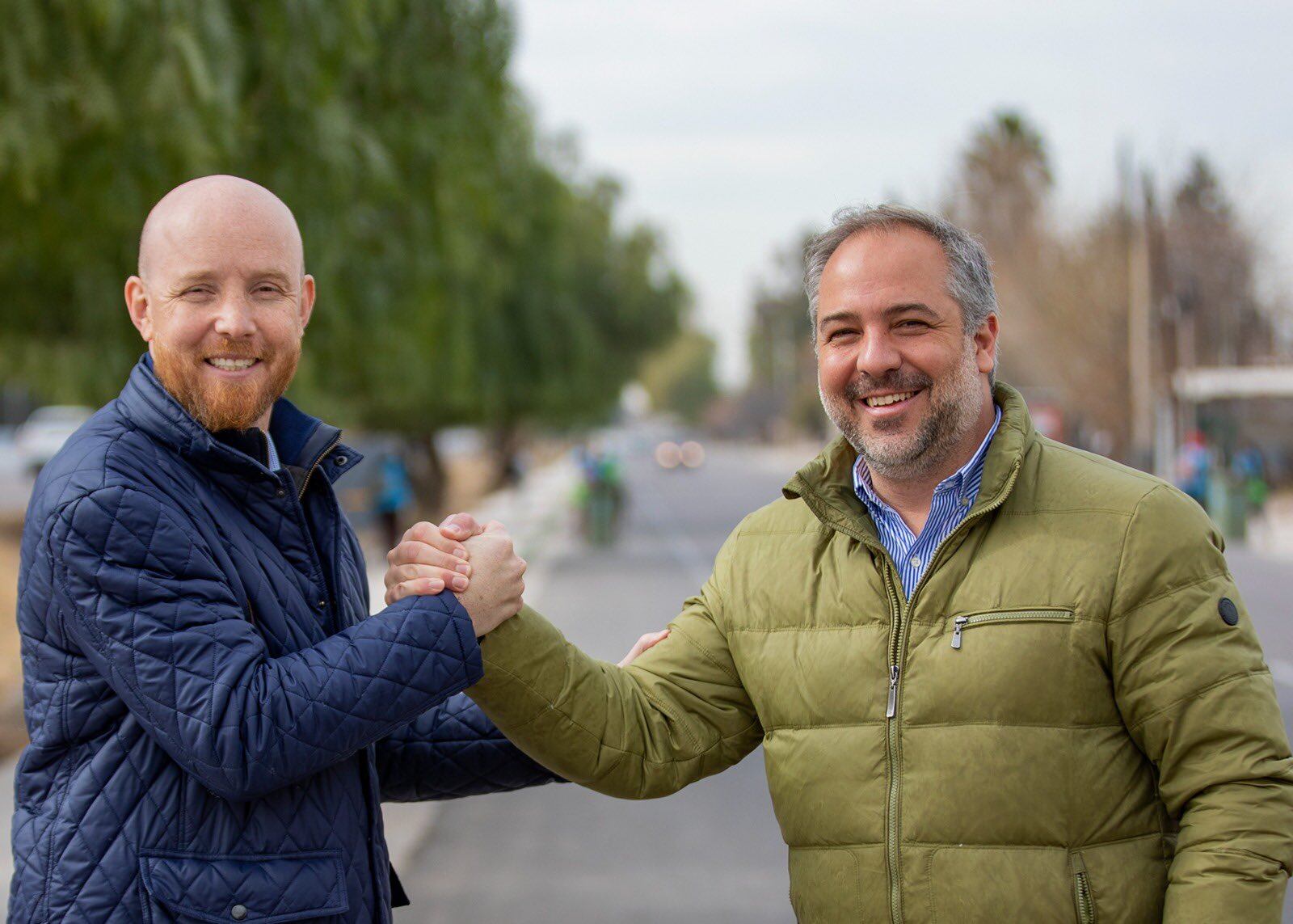 Los intendentes de Luján de Cuyo, Esteban Allasino, y de Maipú, Matías Stevanato. Foto: X