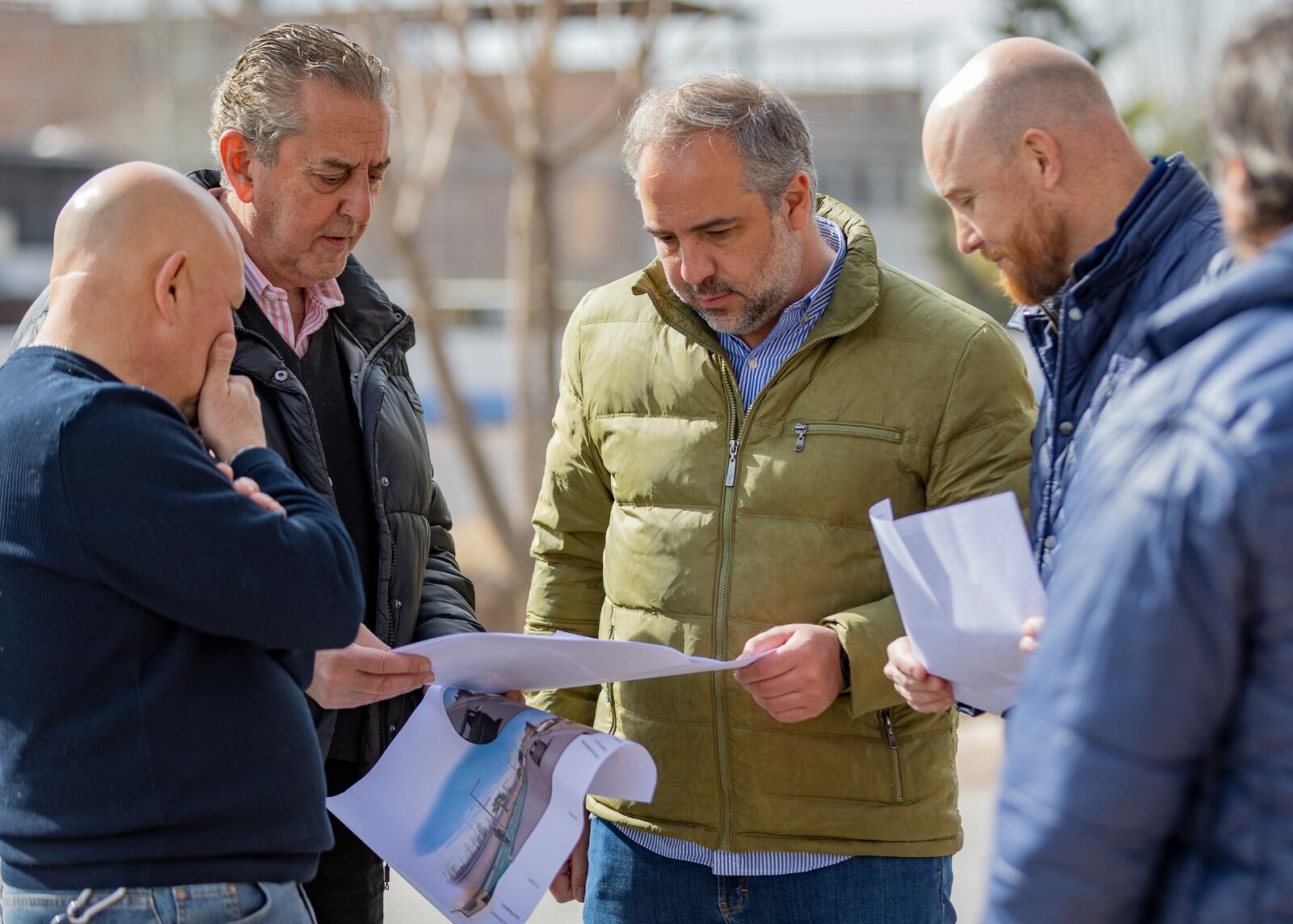 Stevanato y Allasino recorrieron el avance de las obras en calle Paso