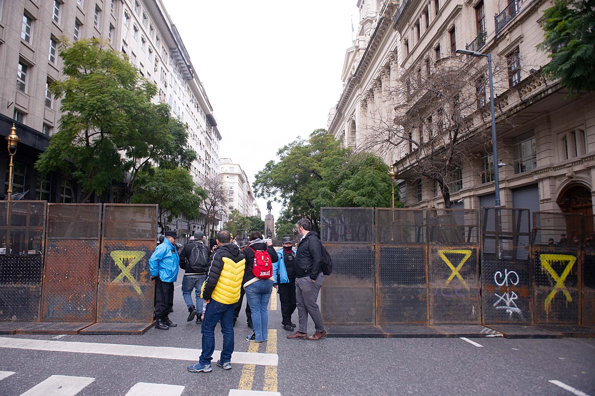 El vallado en la Legislatura porteña.