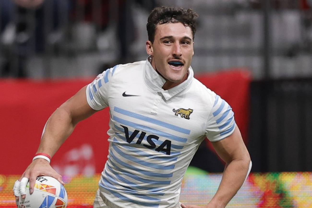 Rodrigo Isgró, jugador de los Pumas Seven fue distinguido este año, en dos oportunidades, como el jugador más valioso durante el Circuito Mundial (Prensa UAR)